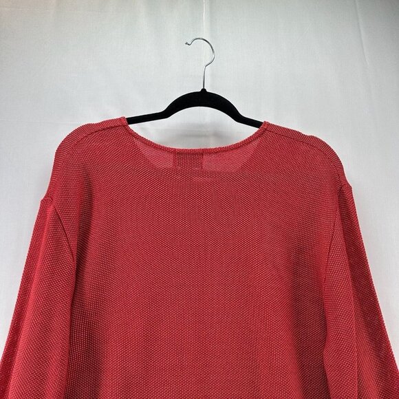 Chico's Design Sweater Size M/L Round Neck Long Sleeve Pullover Rayon Rust Red - Picture 5 of 9